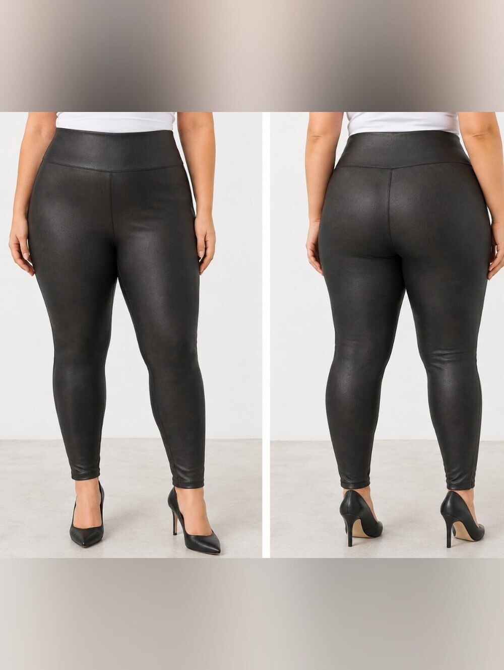 Lane Bryant Black Faux Leather Leggings